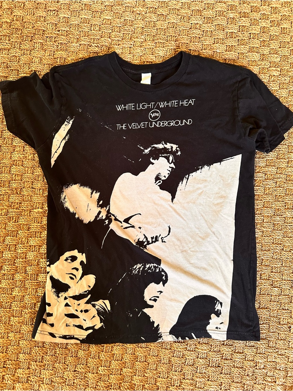 The Velvet Underground White Light White Heat Band Graphic Tee Black XL Cotton